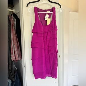 Shoshanna Vibrant Pink Asymmetrical Dress